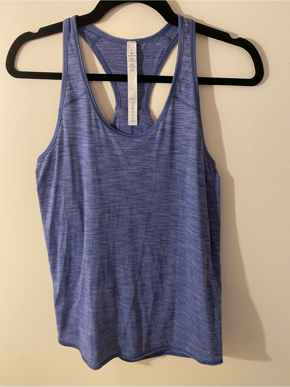 lululemon athletica Heathered Blue Racerback Tank size 4